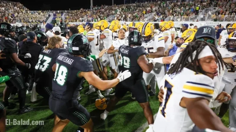 Christmas Eve Bowl Game Erupts in Massive College Football Brawl