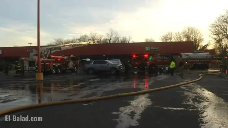 Crews Combat Blaze at TD Bank in Salem, NJ