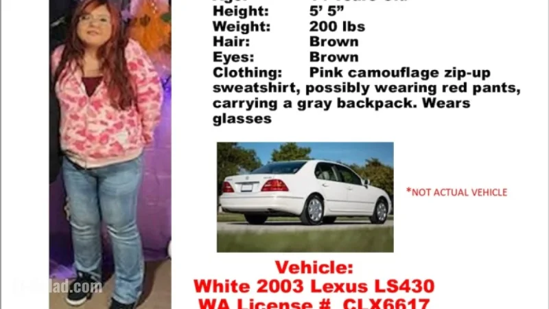 Amber Alert Activated for Missing 14-Year-Old Lummi Girl