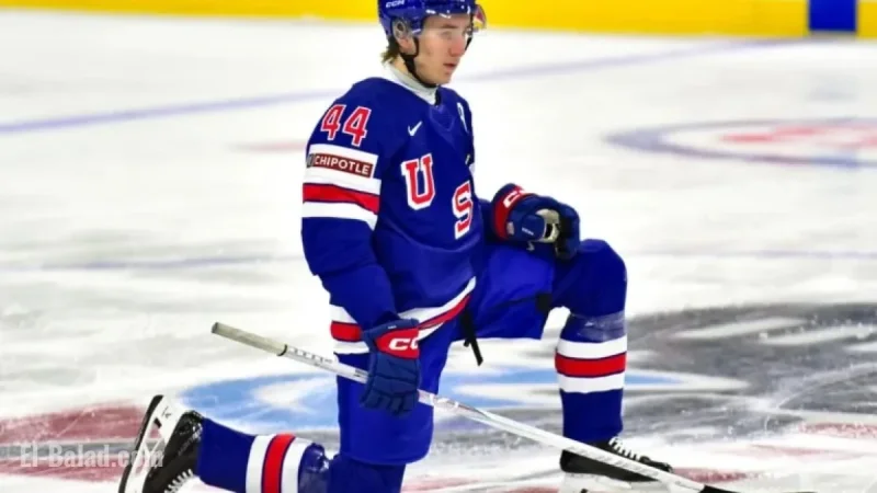 Cole Hutson Stretchered Off Injured in World Juniors Match