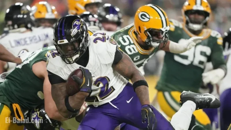 Derrick Henry Propels Ravens to 27-14 Halftime Lead Against Packers