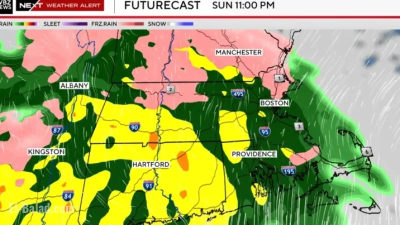 Freezing Rain and Ice to Hit Massachusetts Overnight Sunday