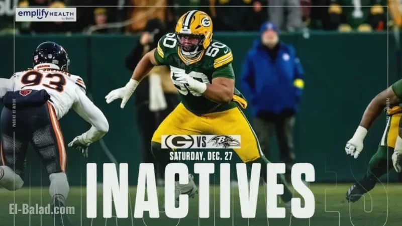 Packers’ Zach Tom Absent from Lineup Against Ravens