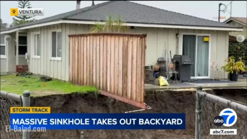 Sinkhole Destroys Ventura Family’s Backyard