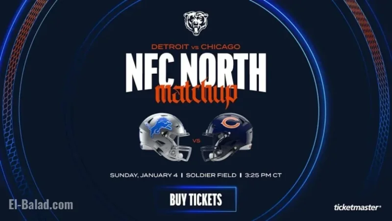 NFL Announces Bears vs. Lions Season Finale Kickoff Time