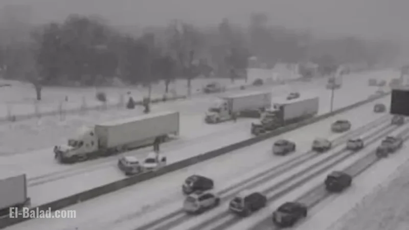 Snow Squall Triggers Crash, Closing I-75 North in Detroit