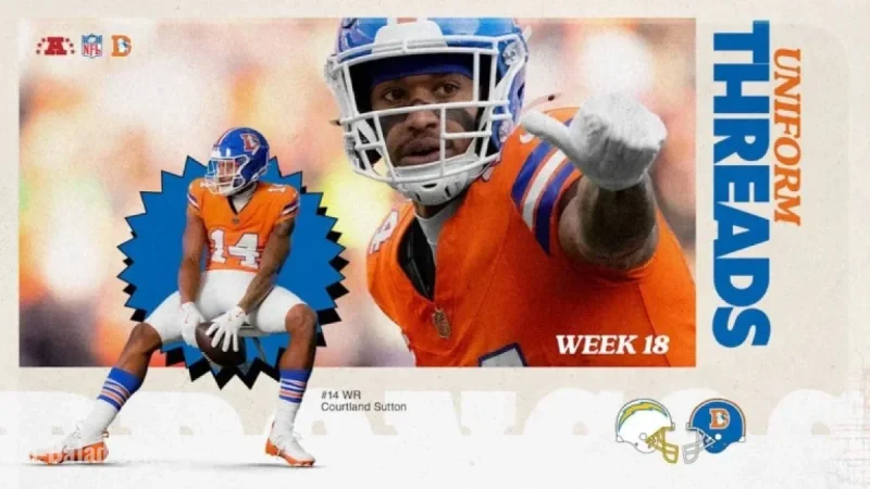 Broncos Sport Throwback Uniforms for Week 18 Clash with Chargers