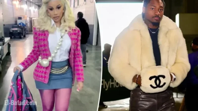 Cardi B and Stefon Diggs Shine in Vintage Chanel at Patriots vs. Jets Game