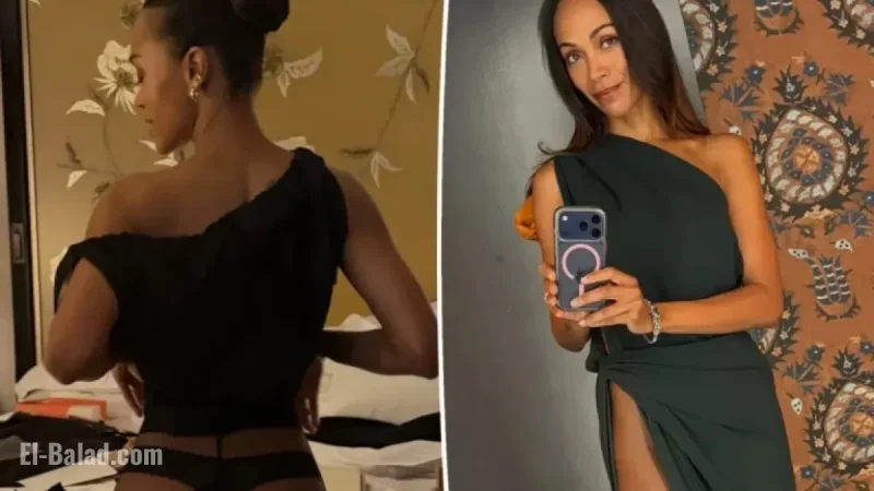 Zoe Saldaña Celebrates ‘Giving Season’ with Festive Christmas Snap