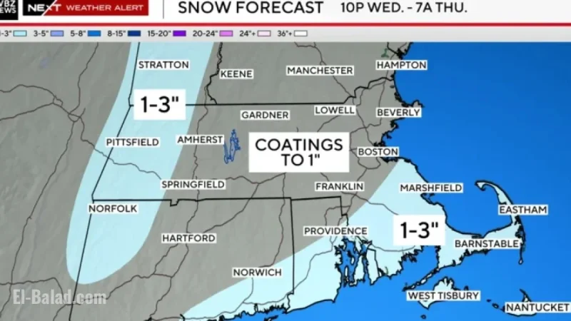 Snowstorm to Disrupt Boston Travel on New Year’s Eve