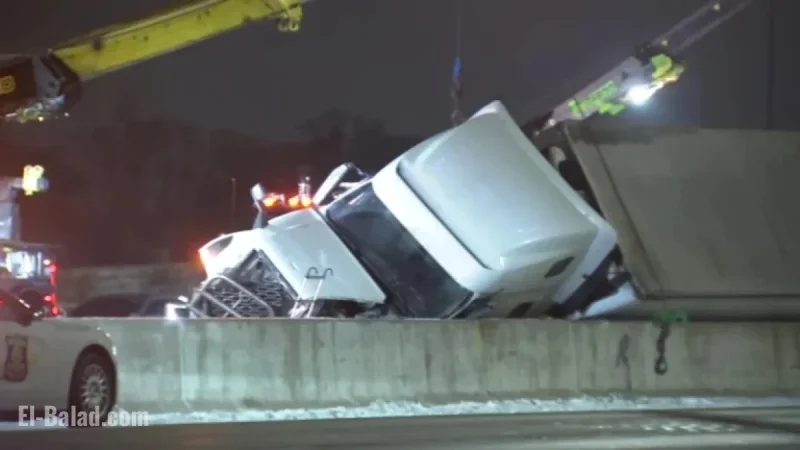 Truck Overturns on Car, Killing 1 and Blocking I-80/94 in Indiana