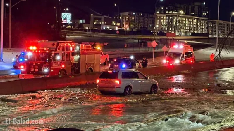Water Main Break Floods Northwest Calgary, Stranding Cars