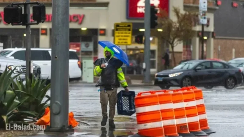 Las Vegas Braces for Rare New Year’s Rainfall