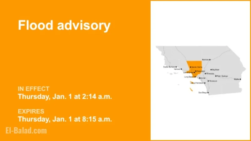 Los Angeles County Faces Flood Advisory Until Thursday Morning Amid Heavy Rain