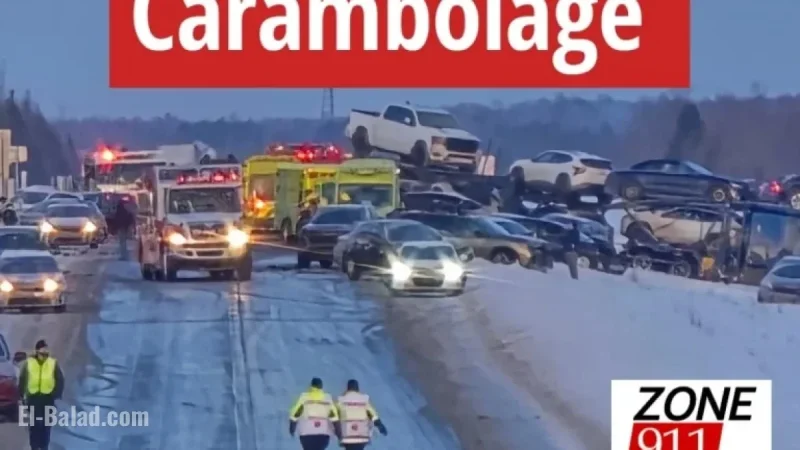 Major Collision Disrupts Highway 20 in Lotbinière Region
