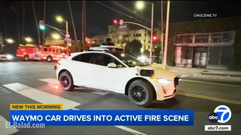 Waymo Autonomous Car Enters Active Fire Scene in Hollywood