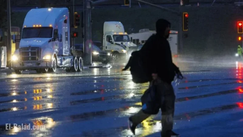 Heavy New Year’s Day Rain Floods Southern California Highways