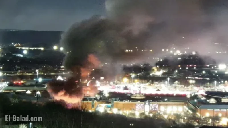 Massive Fire Erupts Near Meadowhall Shopping Centre