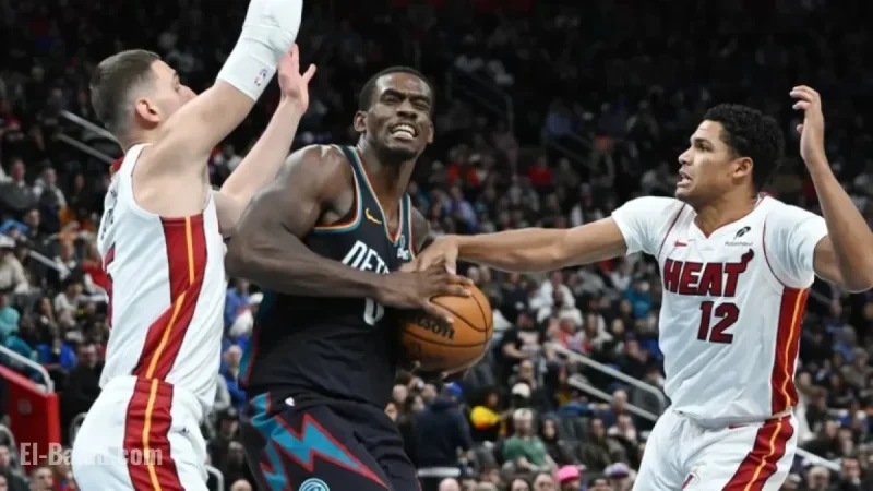 Pistons Begin 2026 with Home Defeat by Heat