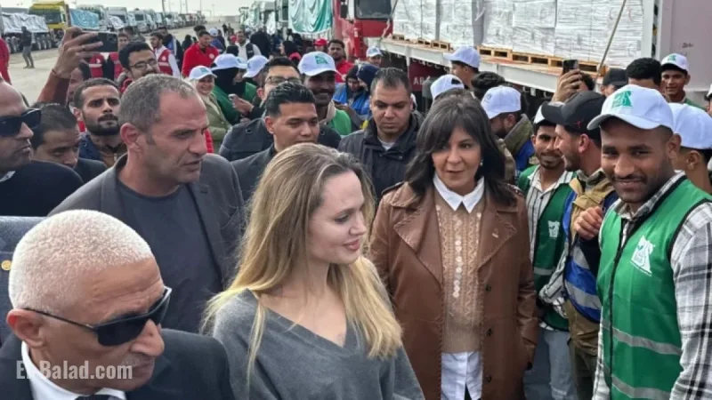 Angelina Jolie Visits Rafah Crossing, Aiding Gaza Relief Efforts