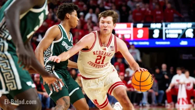 Nebraska Basketball Upsets Spartans, Achieves 14-0 Record