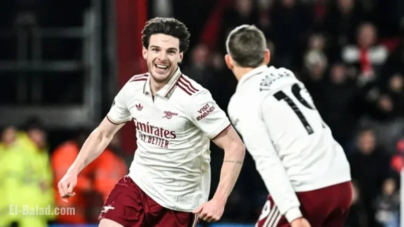 Rice Scores Twice as Arsenal Defeats Bournemouth, Extends Lead by Six Points
