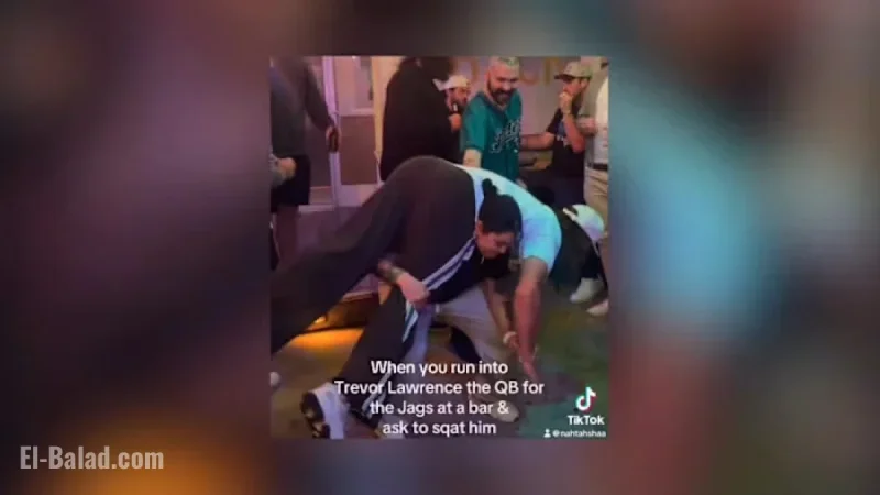 Jaguars Fan Goes Viral for Squatting Trevor Lawrence at Bar