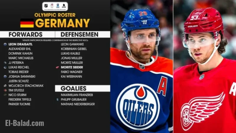 Germany Unveils 2026 Winter Olympics Roster Featuring Draisaitl and Seider