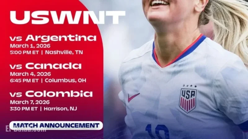 USA Faces Argentina, Canada, Colombia in 2026 SheBelieves Cup by Visa