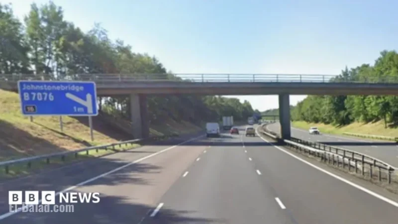 A74(M) Motorway Closes Due to Multiple Collisions in Icy Conditions