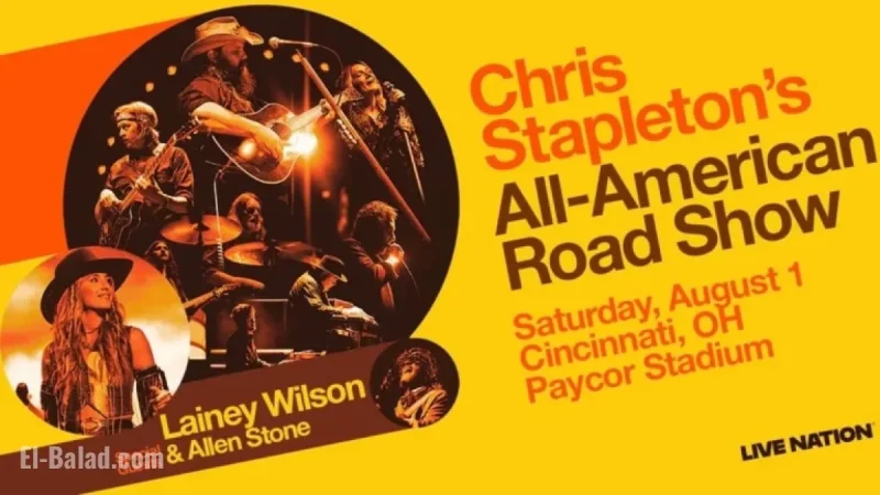 Chris Stapleton Headlines Paycor Stadium August 1 with Lainey Wilson, Allen Stone
