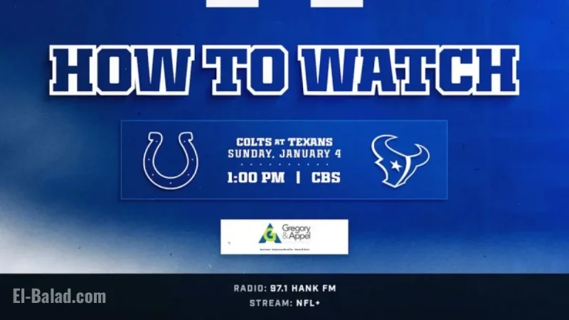 Watch Indianapolis Colts vs. Houston Texans Live on January 4, 2026