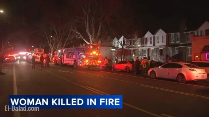 Fatal Fire Claims Woman’s Life in Philadelphia’s Ogontz Neighborhood
