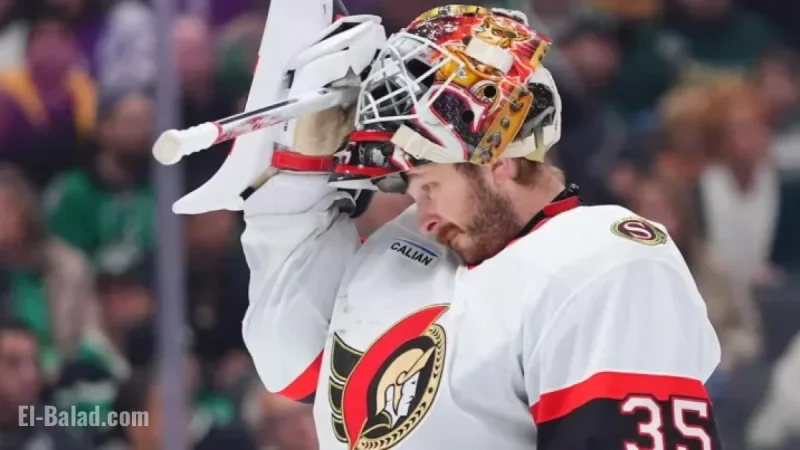 Senators Activate Eller, Move Ullmark to Non-Roster Spot