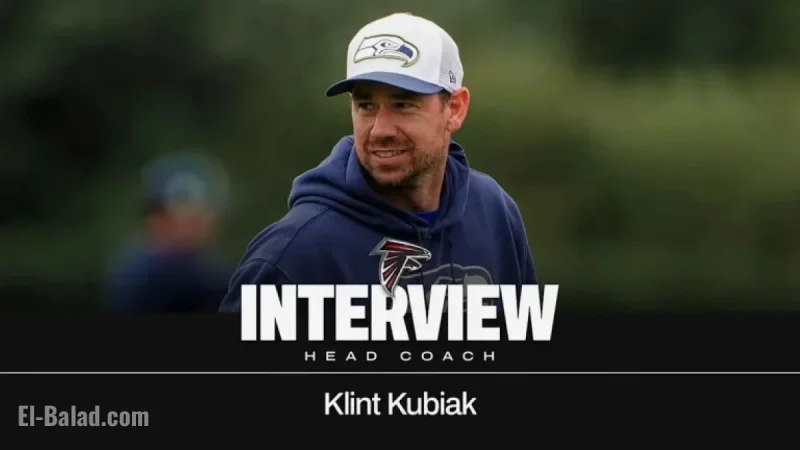 Falcons Interview Klint Kubiak for Head Coach Role