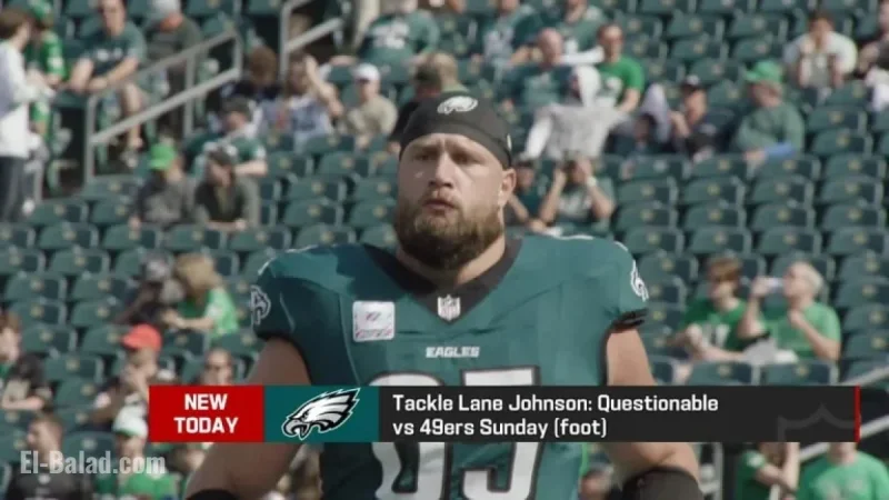 Lane Johnson’s Foot Injury Puts Sunday’s 49ers Game in Doubt