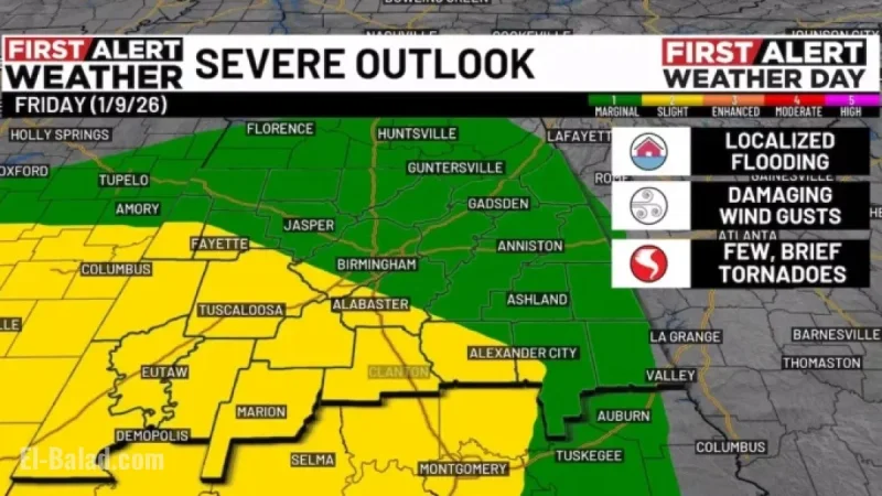 Severe Storm Alert: Central Alabama Faces Overnight Flood Threat