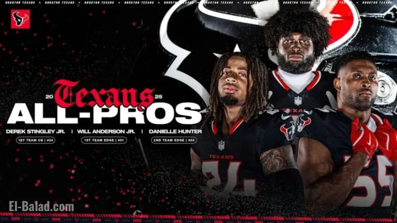 Texans’ Anderson, Hunter, and Stingley Earn AP All-Pro Honors