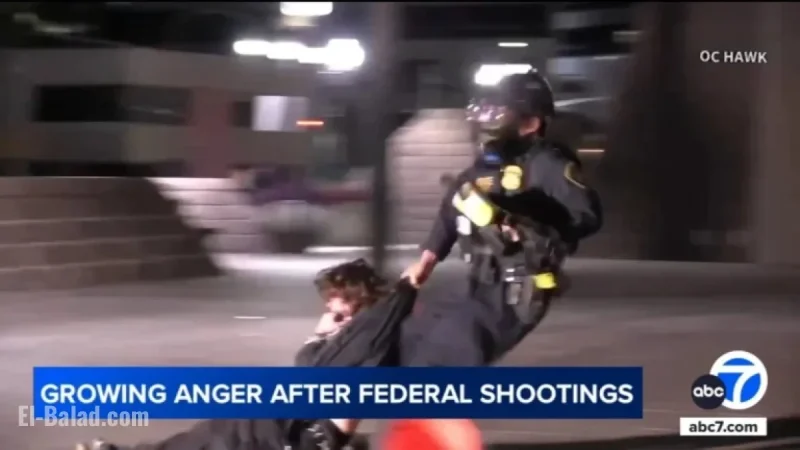 DHS Officers Confront Protesters at Santa Ana Federal Building