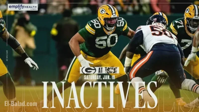 Packers’ Zach Tom Inactive for NFC Wild Card Against Bears