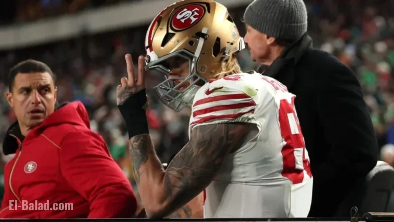 49ers’ George Kittle Sustains Apparent Leg Injury Against Eagles