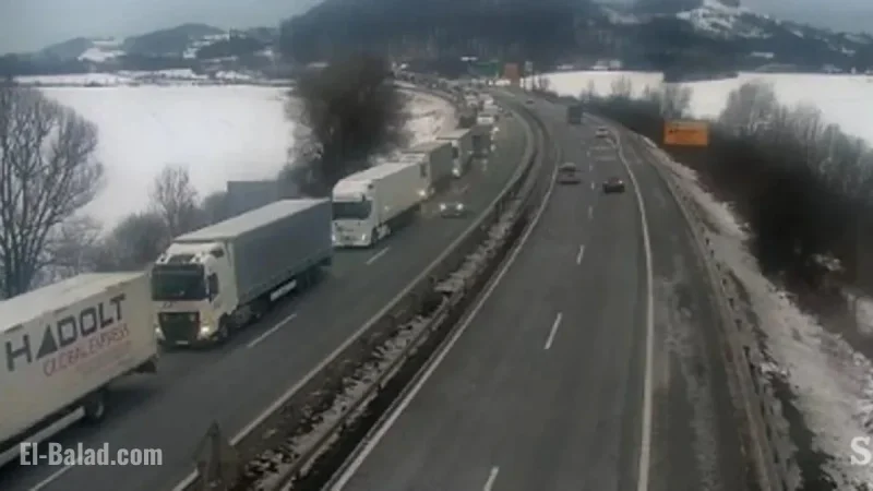 Fire in Austria Causes Traffic Jams to Šentilj