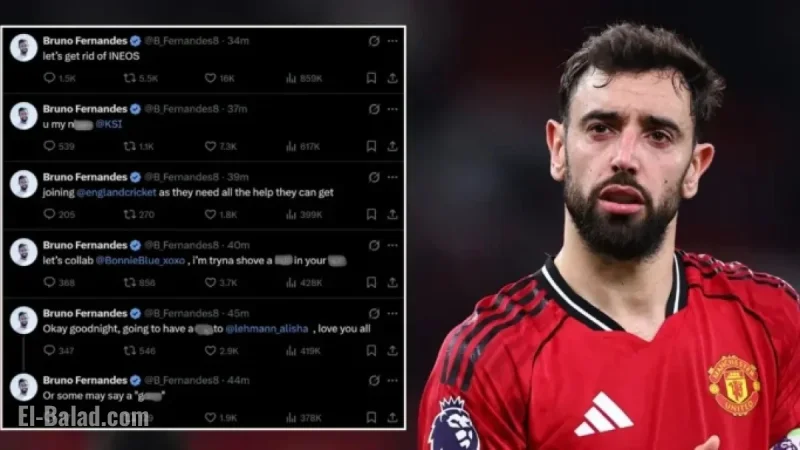 Manchester United Issues Statement After Bruno Fernandes’ X Account Hacked