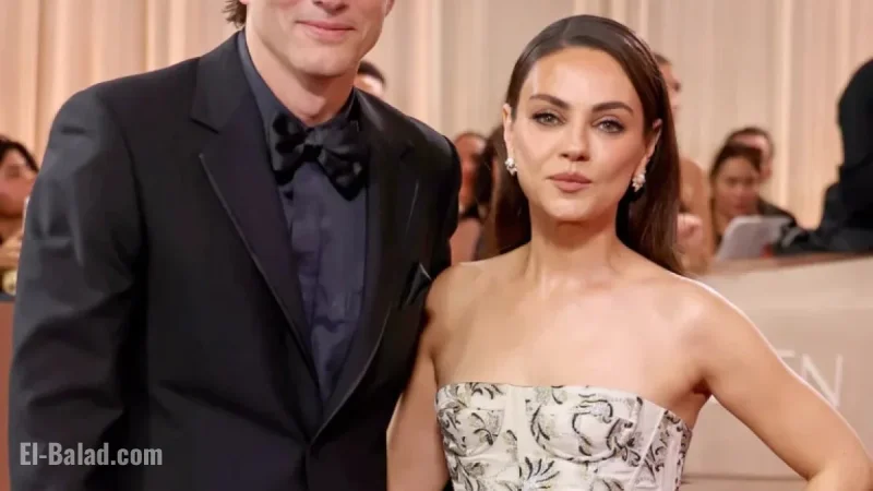 Mila Kunis and Ashton Kutcher Reunite on 2026 Golden Globes Red Carpet