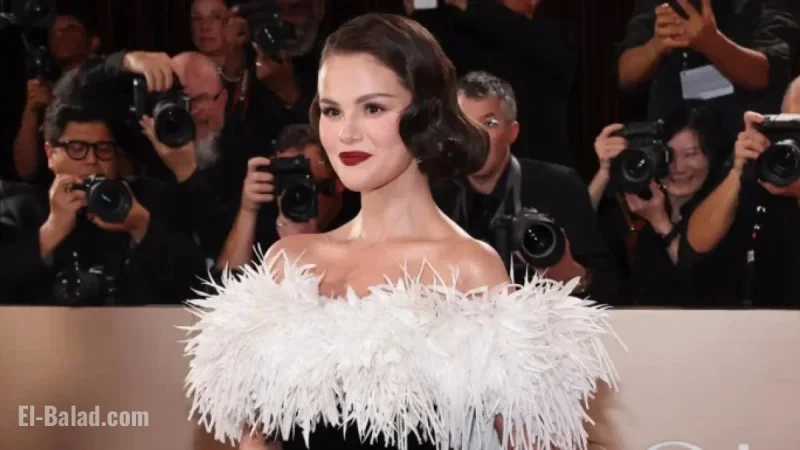 Selena Gomez Dazzles in Feathered Attire at 2026 Golden Globes