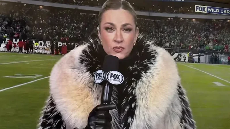 Erin Andrews’ Unique Coat at Eagles-49ers Game Sparks Online Buzz