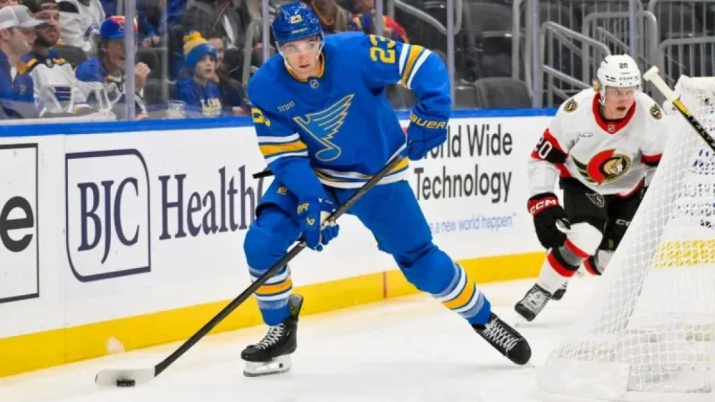 Blues Extend Logan Mailloux’s Contract for One Year