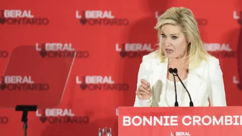 Bonnie Crombie Steps Down as Ontario Liberal Leader Immediately