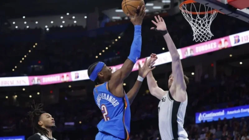 Gilgeous-Alexander Leads Thunder to Victory, Ending Spurs’ Losing Streak