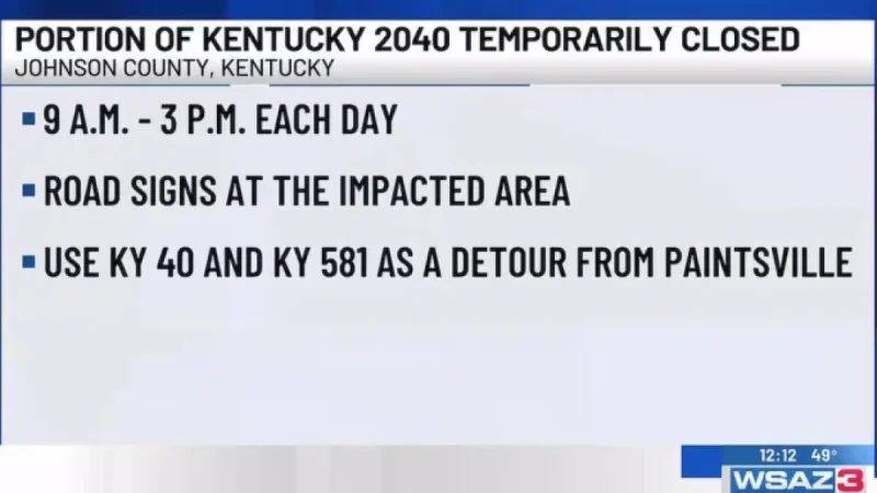 Kentucky Route 2040 Temporarily Closed